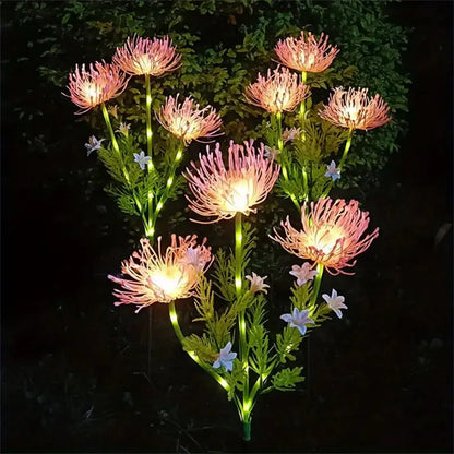 Solar Artificial Flower Stake Lights Outdoor Waterproof Garden Decor Lights