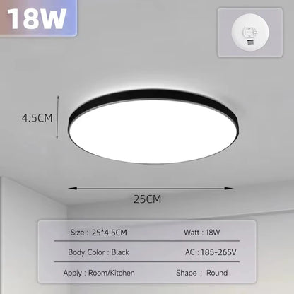 Led Ceiling Light Modern Ultra-Thin Panel Light Lamp
