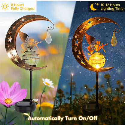 Moon Fairy Solar Lights Outdoor Garden Decorations