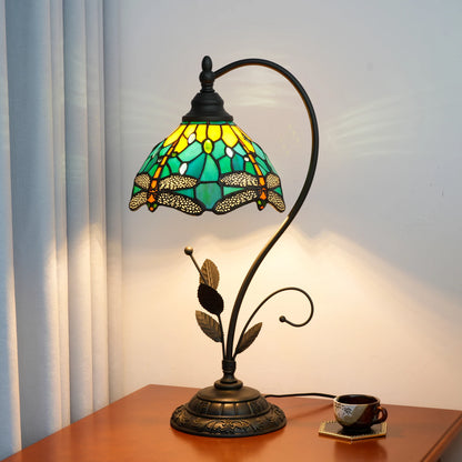 Elegant Table Lamp Stained Glass Desk Reading Light