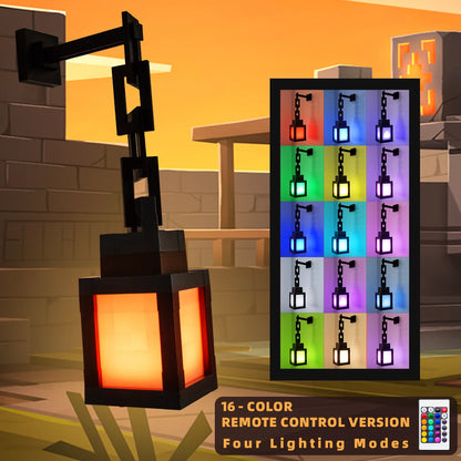 Pixel Style Night Light Portable Lantern Tabletop Ornament