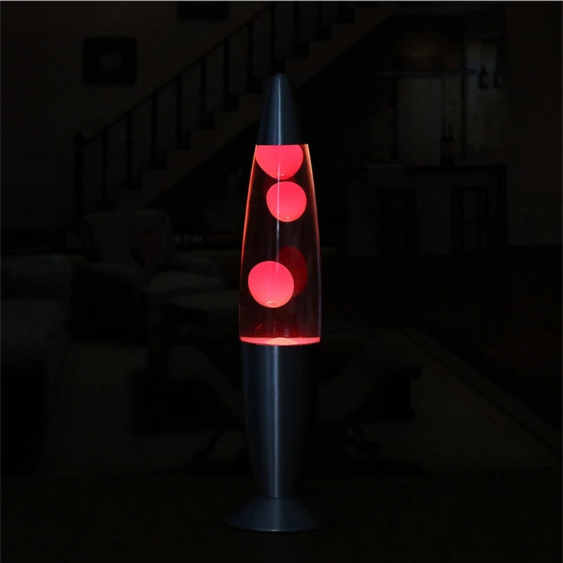 Jellyfish Decorative Lamp Metal Base Volcanic Lava Night Light