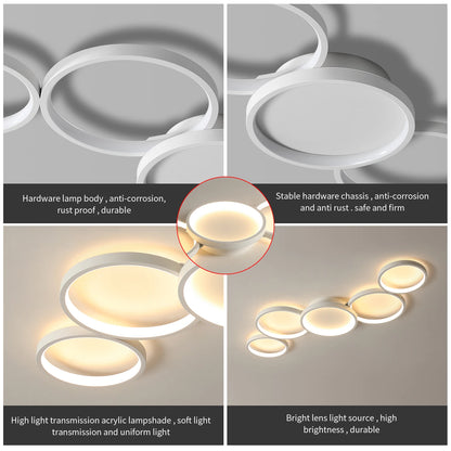 LED Ceiling Light 110v 220v 3 Colors Dimming Modern Lamp