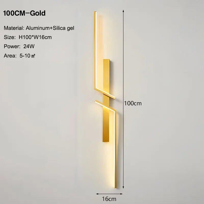 Long Strip LED Wall Lamps for Bedroom Living Room Indoor