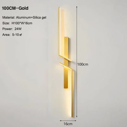 Long Strip LED Wall Lamps for Bedroom Living Room Indoor