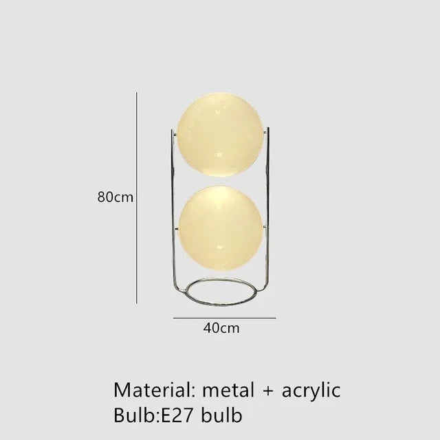 Italy Designer Led Floor Lamp White Ball 2.8 Stand Light