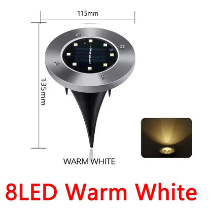 Solar Lights Outdoor 8/20LEDs Disk Underground Lamp Spotlight