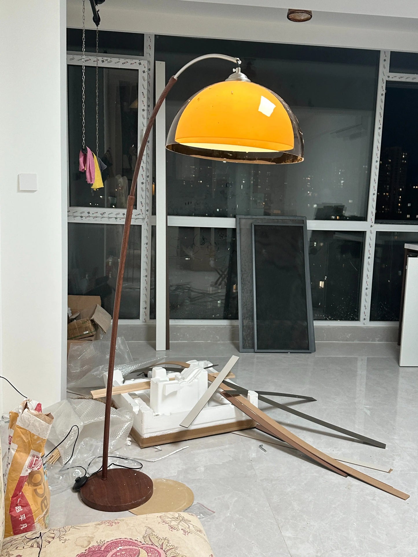 Acrylic Lampshade Floor Lamp Modern Minimalist Light