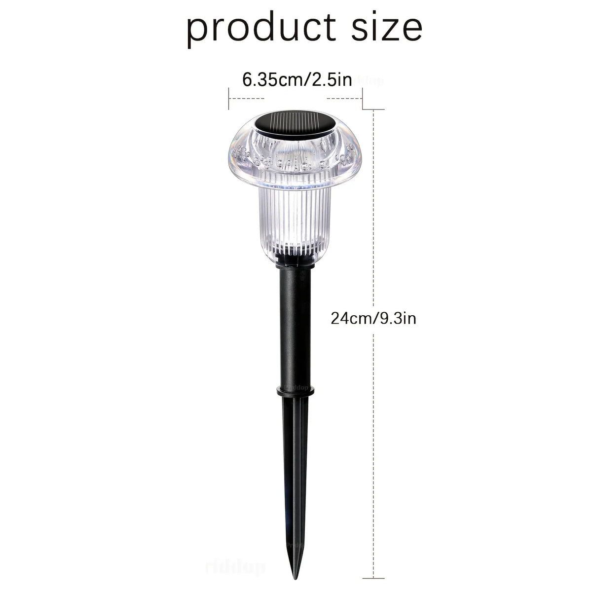 4 Pieces Solar Pathway Lights Outdoor Vibrant LED Mushroom