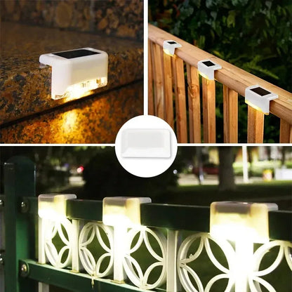 LED Solar Step Lamp Path Stair Outdoor Garden Lights