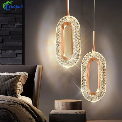 Modern Crystal LED Pendant Lamps Indoor Lighting For Home Decor