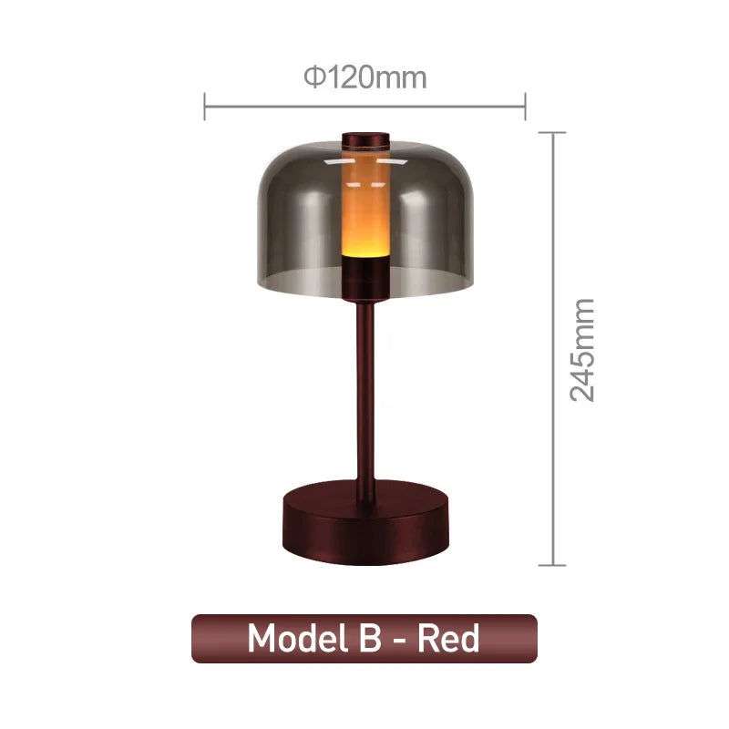 Modern Retro Nordic Desk Lamp Rechargeable Indoor Table Lamp