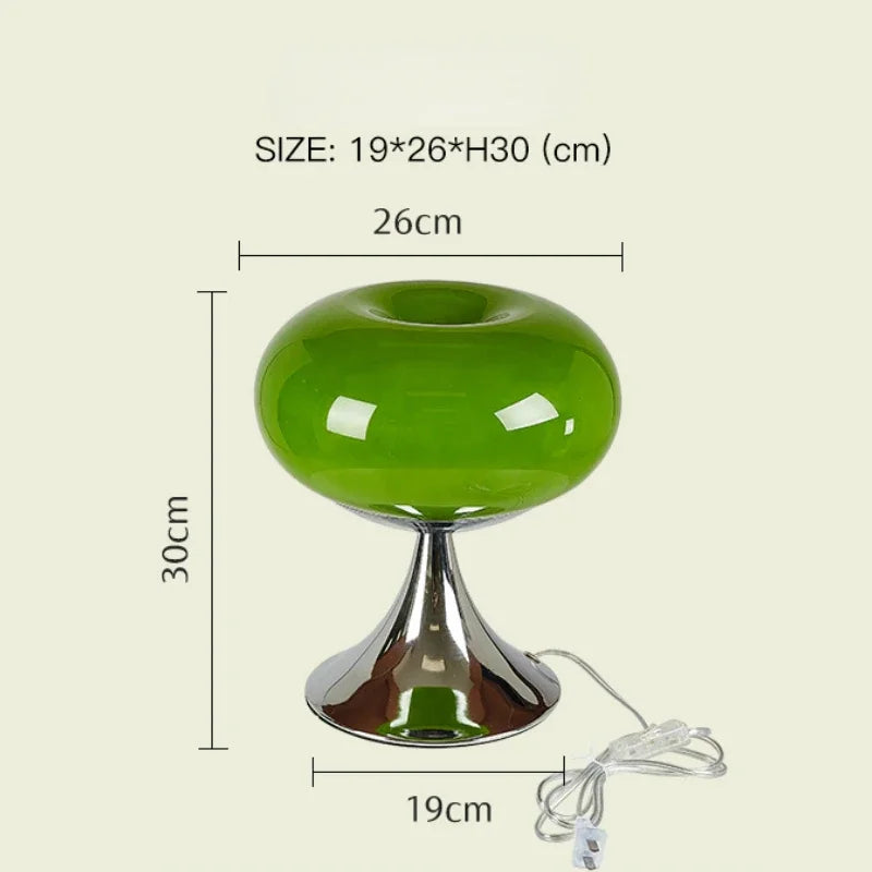 Bauhaus Cream Wind Table Lamp Modern LED Green Apple
