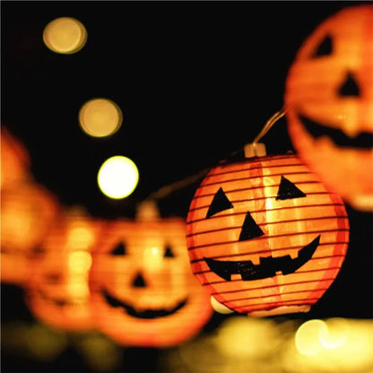 Halloween Pumpkin Lantern Solar String Lights Outdoor