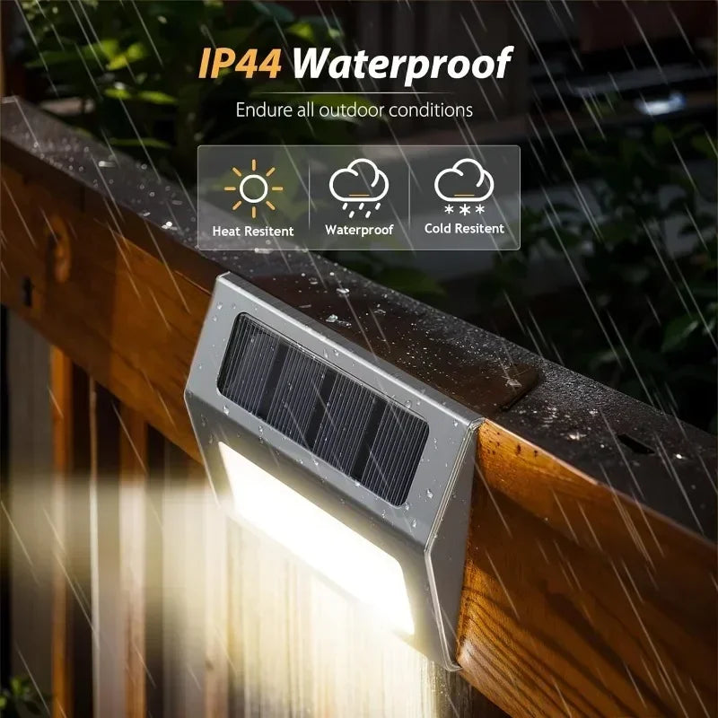Solar Lights LED Stainless Steel Outdoor Deck Lights Solar