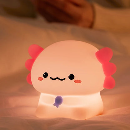 Axolotl Baby Night Light Cute Silicone Salamander Sleep Light