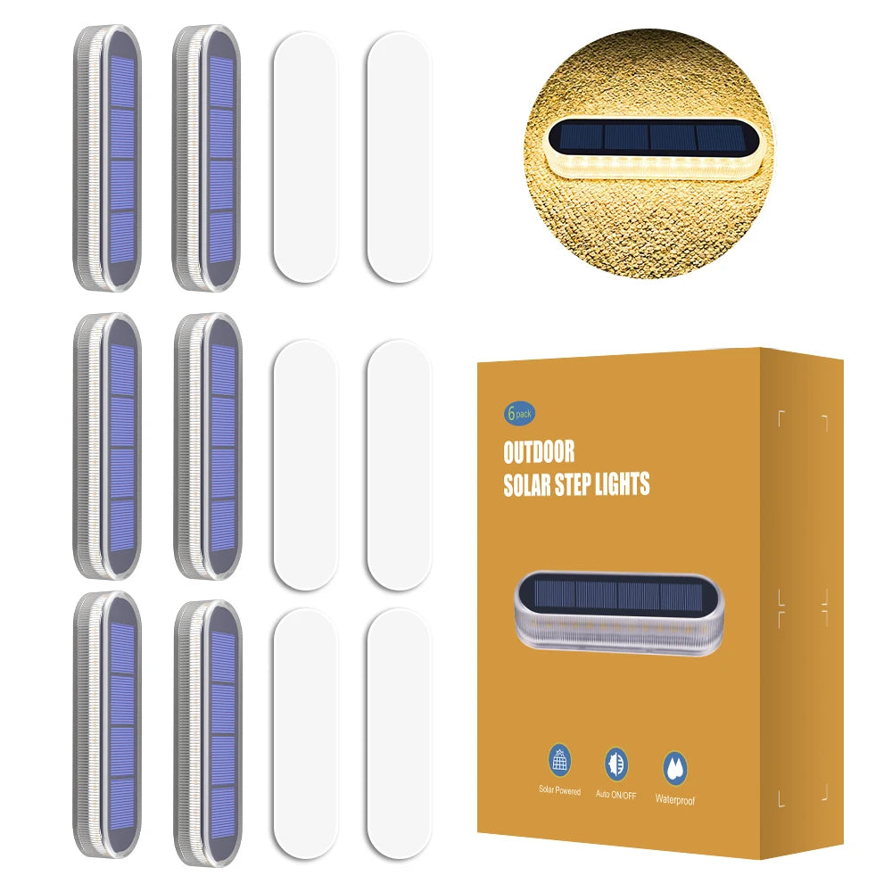 Solar Deck Lights IP68 Waterproof Outdoor Auto On/Off Lighting