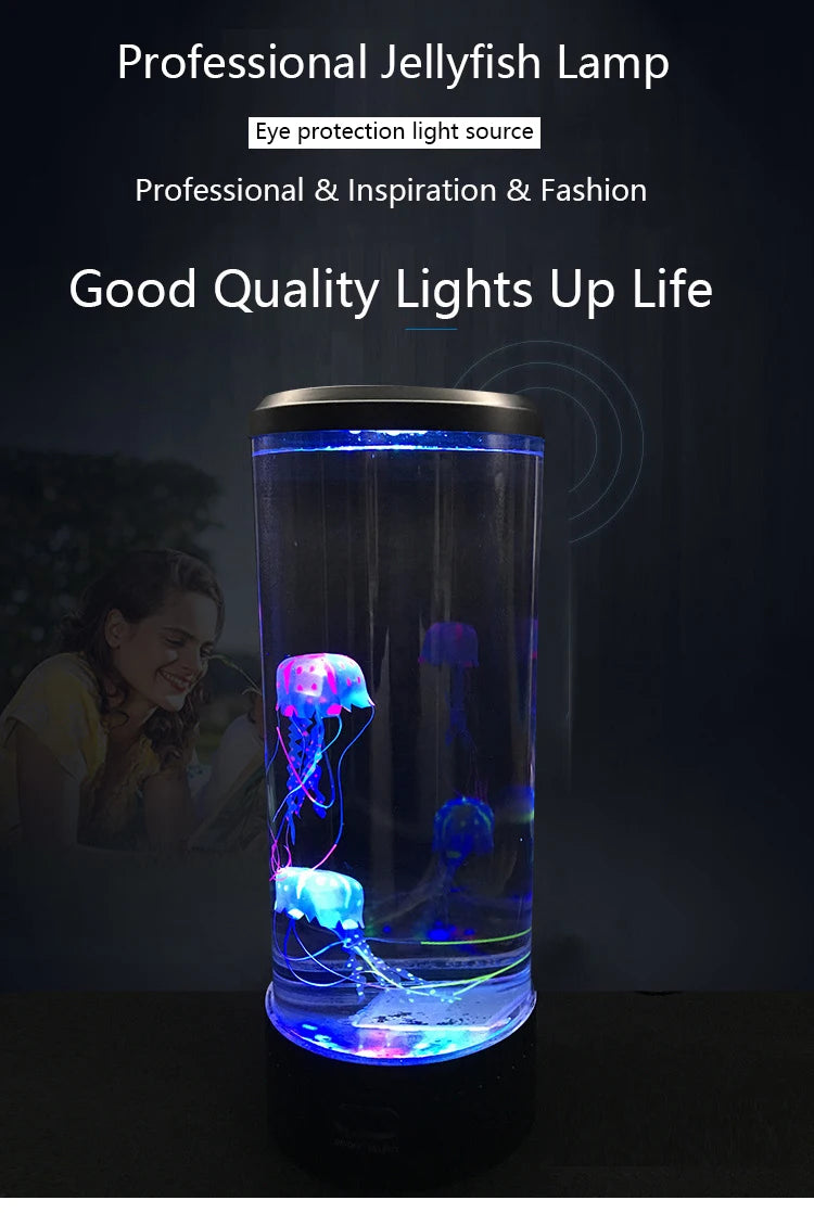 Jellyfish Lamp Color Changing Remote Control  Aquarium Tank