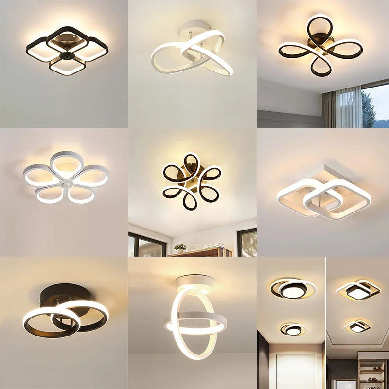 Modern Baked Enamel Finish LED Ceiling Lamp