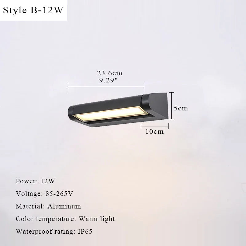 Outdoor Wall Light LED 350Adjustable Angle Waterproof Wall Lamp