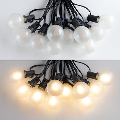 Fairy Outdoor String Lights G40 LED Frosted White Bulbs