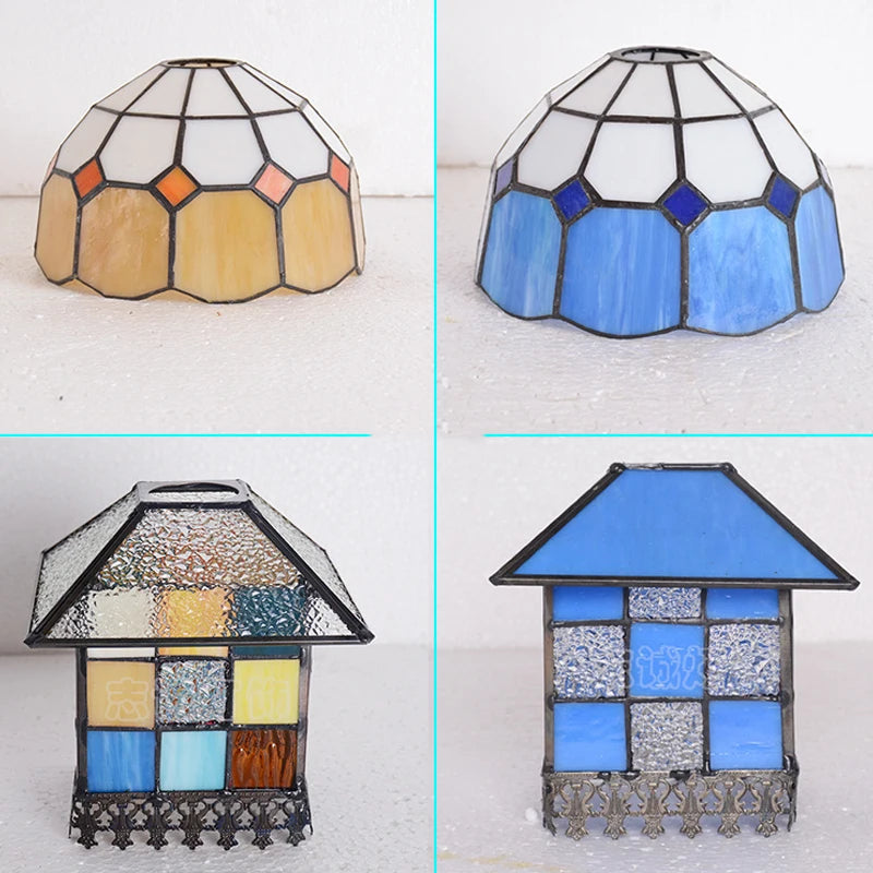 Vintage Stained Glass Lampshade for Pendant Lights