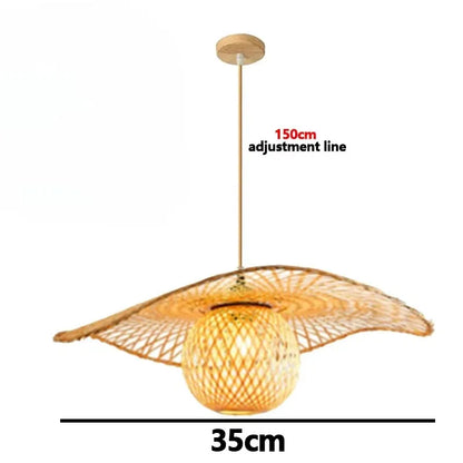 Newest Bamboo Pendant Lamp Ceiling Lights Rattan Wicker