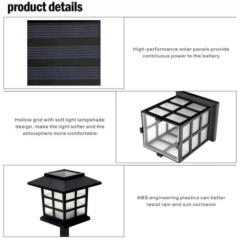 8 Pack Solar Pathway Garden Lights Outdoor Waterproof