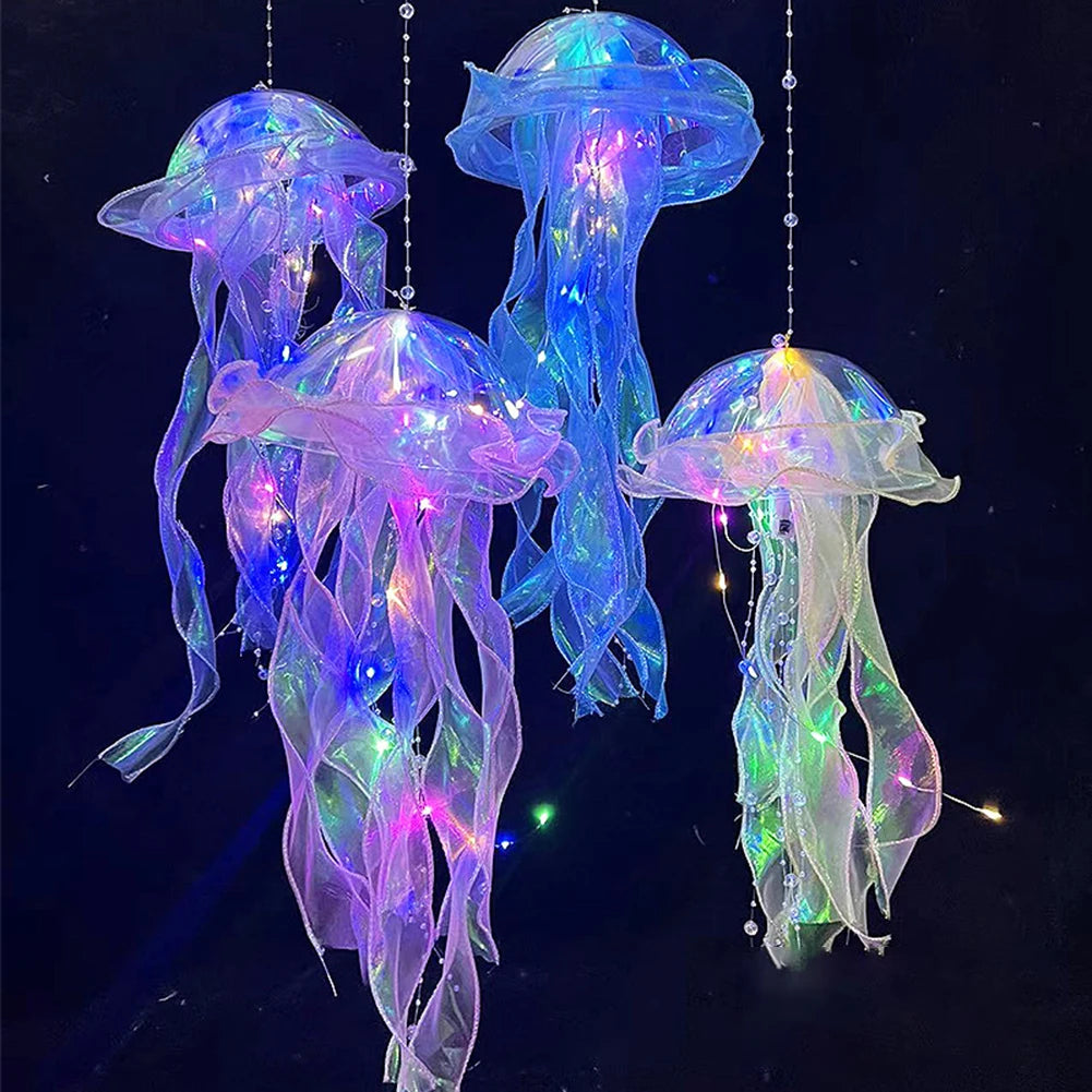 DIY Jellyfish Bedroom Light Lamp Hanging Ceiling Lanter