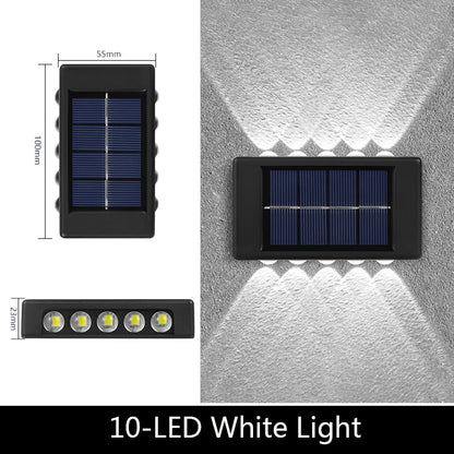 LED Solar Lamp Up and Down Illuminated Solar Wall Light
