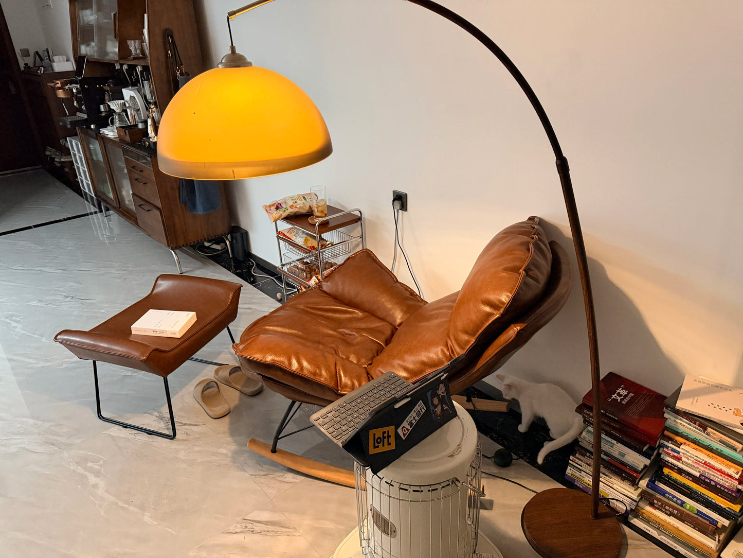 Acrylic Lampshade Floor Lamp Modern Minimalist Light