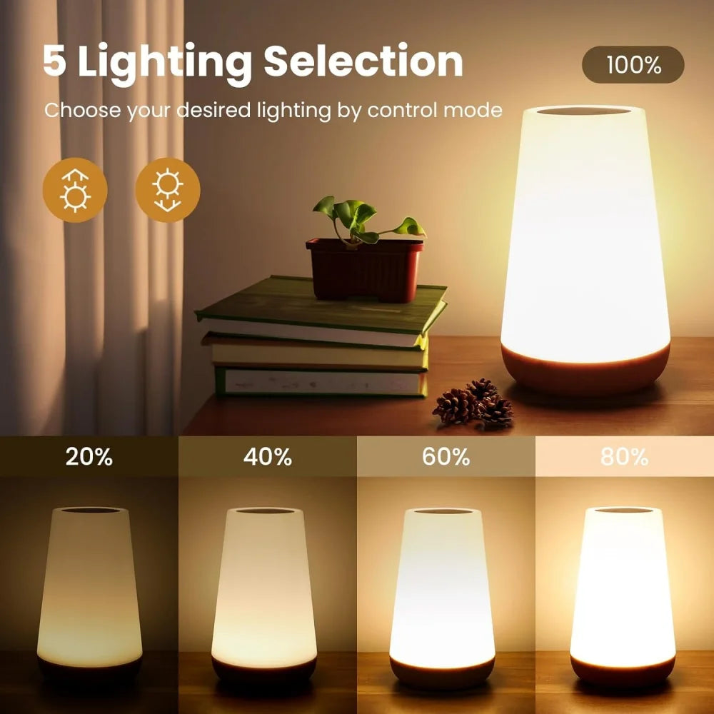 Usb Rechageable Dimmable Touch Lamp Bedroom Portable Night Lamp