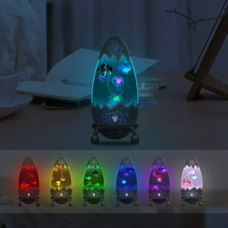 LED Lava Volcano Lamp with Remote Control RGB Light