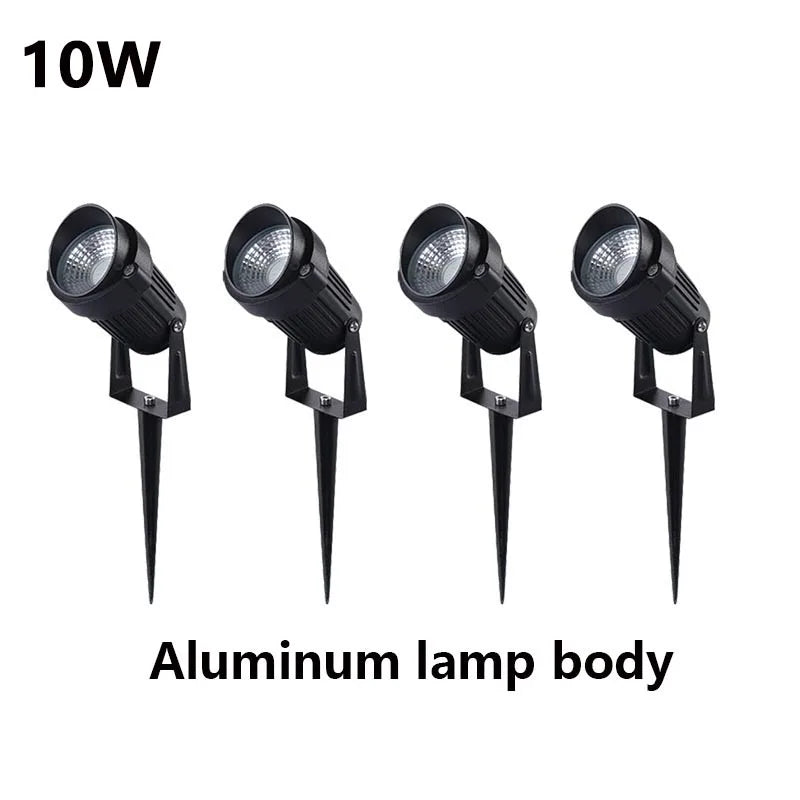 Outdoor Waterproof Spike Garden Path Green Spotlights