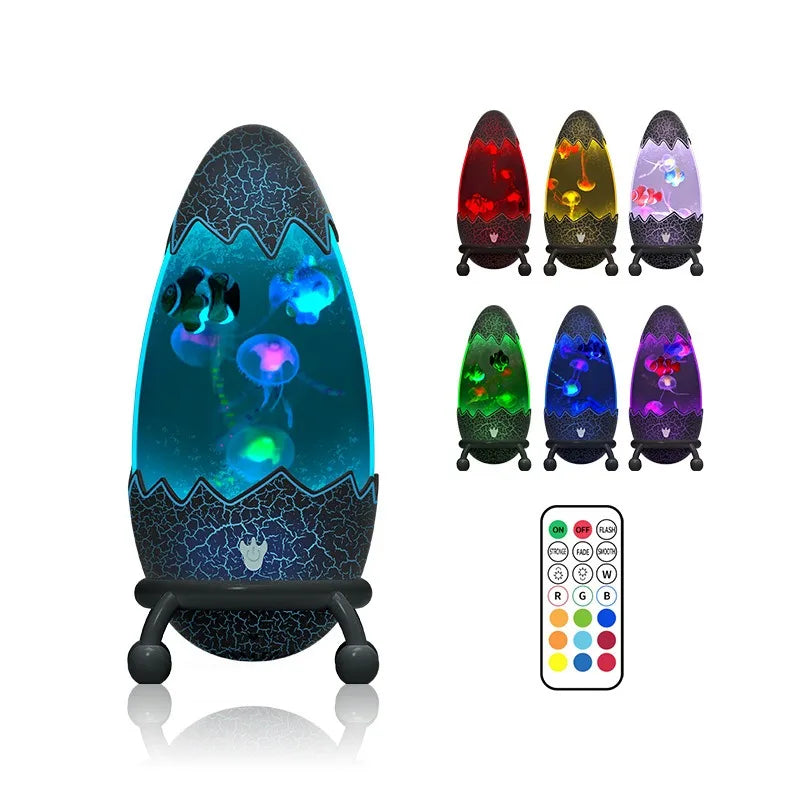 LED Lava Volcano Lamp with Remote Control RGB Light