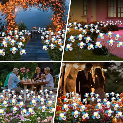 Solar Firefly Flower LED Lights Outdoor Waterproof 2 Modes Decoration