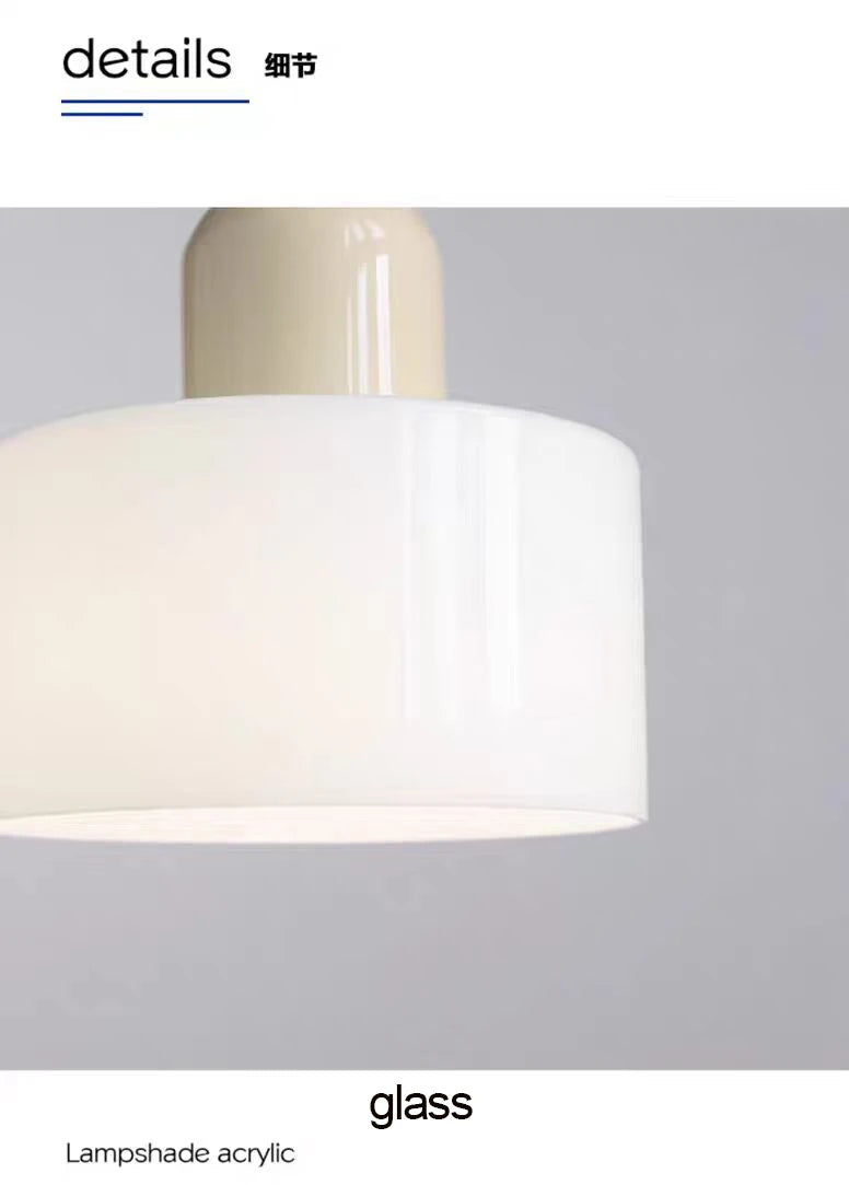 Nordic Modern Glass Bedroom Bedside Long Line Small Chandelier