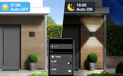 Tuya Outdoor Wall Light, Smart RGBCW Porch Lights