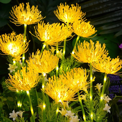 Solar Artificial Flower Stake Lights Outdoor Waterproof Garden Decor Lights