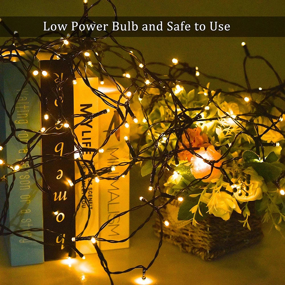 8Modes Solar String LED Fairy Lights Garland Festoon Outdoor