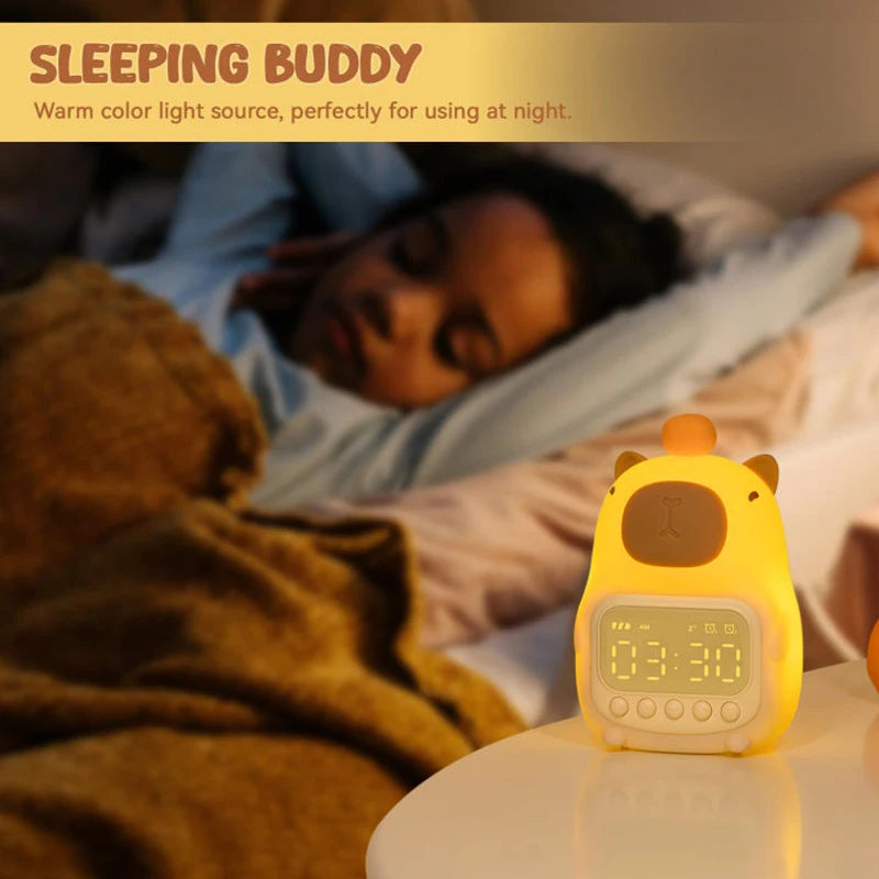 Capybara Alarm Clock with Night Lights Sleep Wake Up Clocks