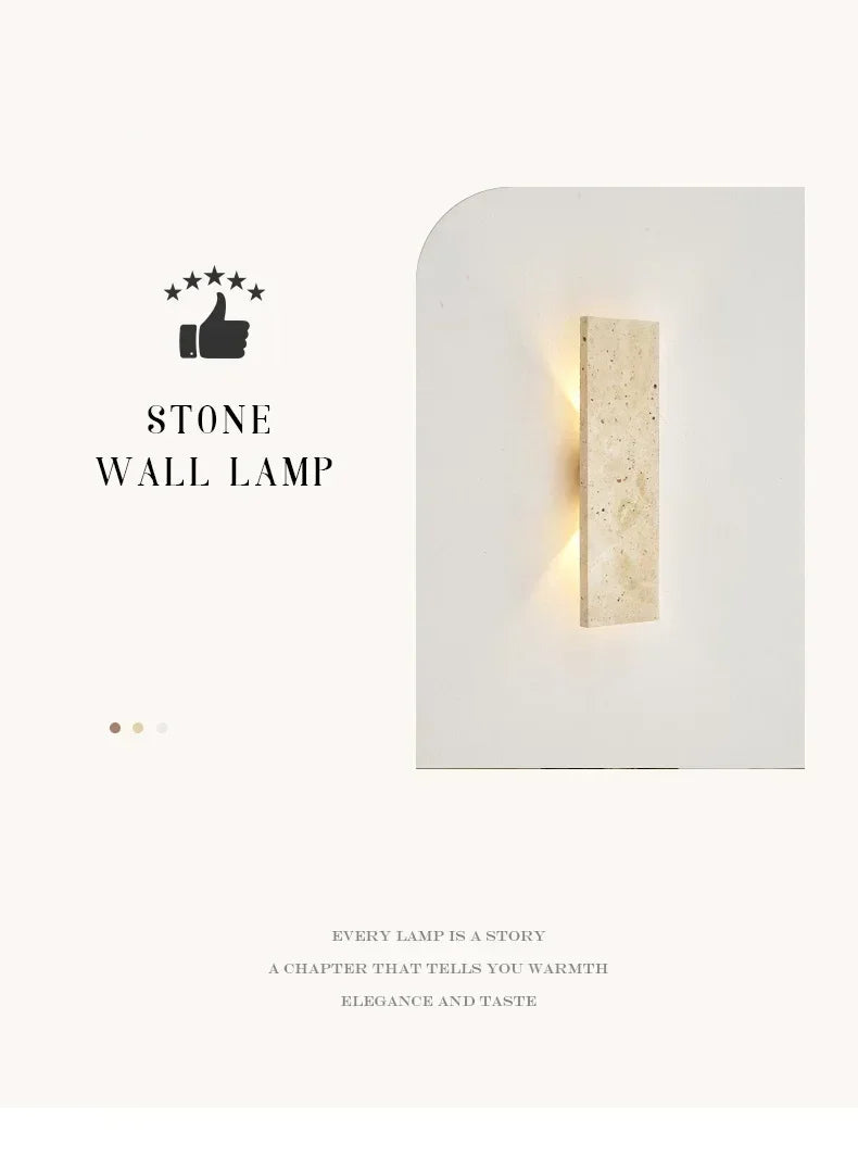 Outdoor Waterproof Wall Lamps Strip Natural stone Wall Lights