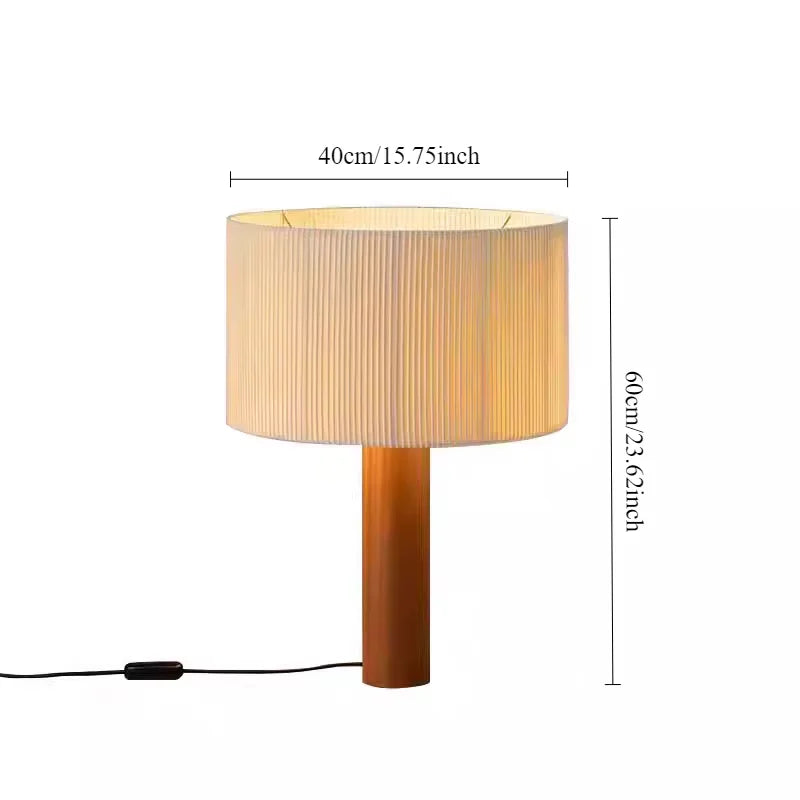 Nordic Vintage Table Lamp Solid Wood Reading Lamp