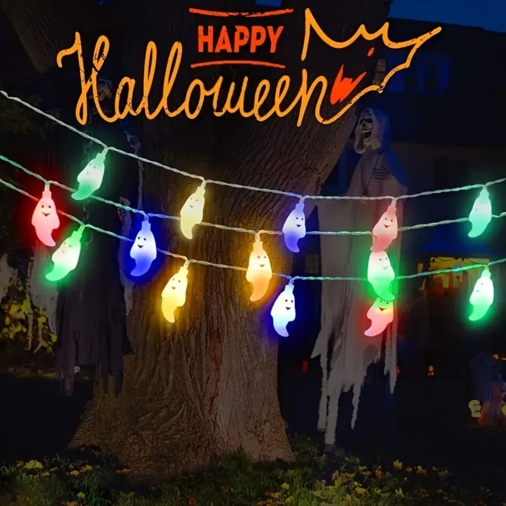 1pc Ghost Pendant for Halloween Decor, Battery Powered