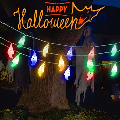 1pc Ghost Pendant for Halloween Decor, Battery Powered