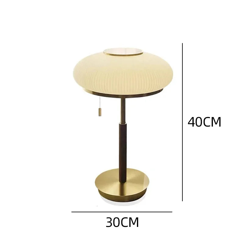 Nordic Vintage Table Lamp Solid Wood Reading Lamp