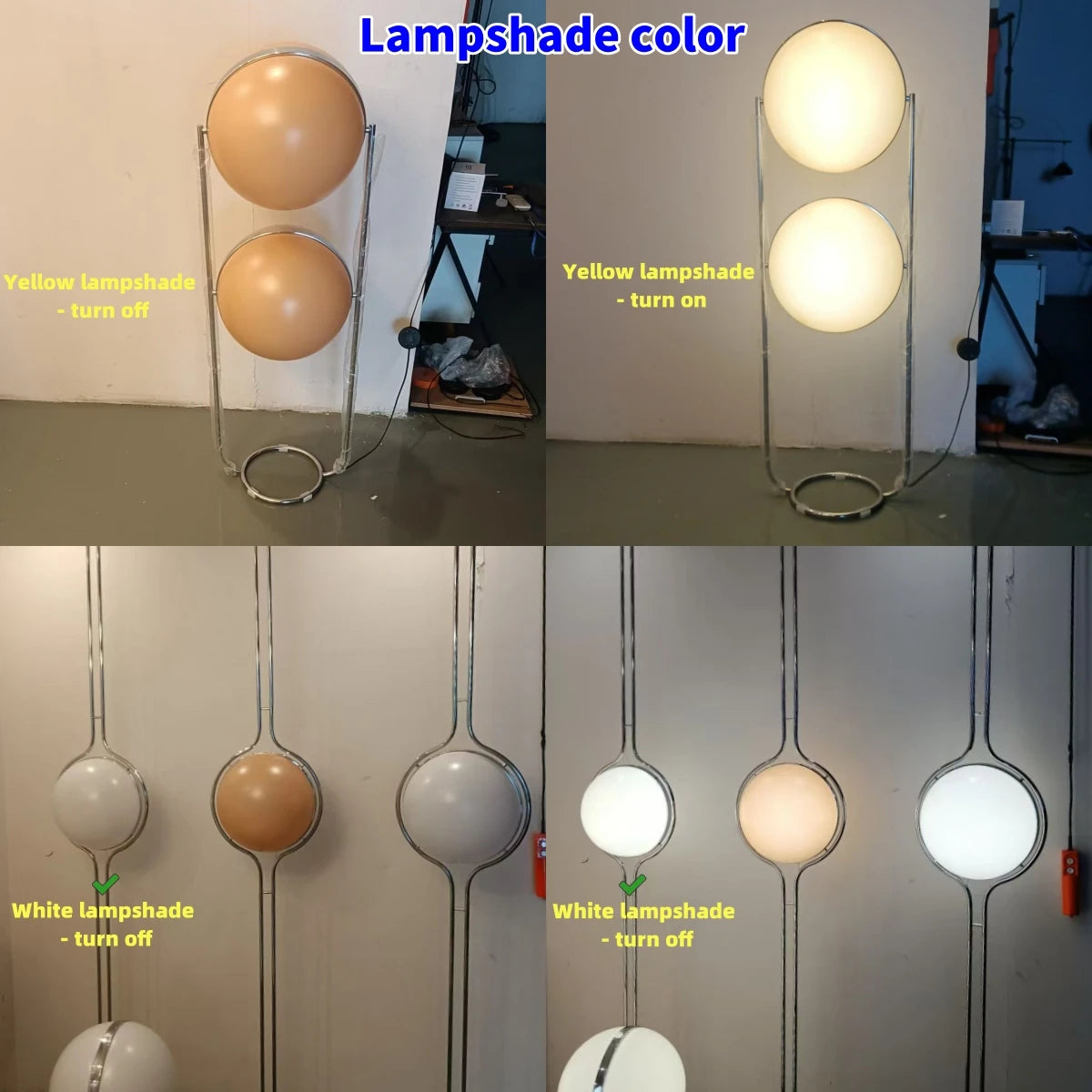 Garrault  Delord Floor Lamp Chrome Metal White Acrylic Ball
