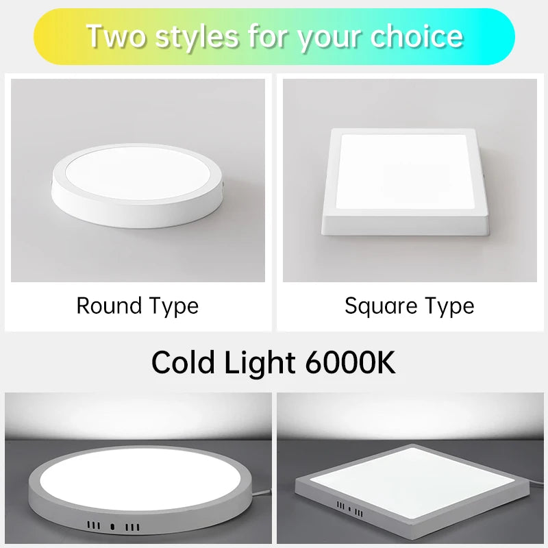 Led Ceiling Lights Fixture 110V 220V Ultra Thin Panel Lamp