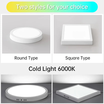 Led Ceiling Lights Fixture 110V 220V Ultra Thin Panel Lamp