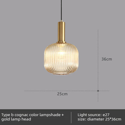 Simple Retro Single Head Ceiling Chandelier Creative  Light
